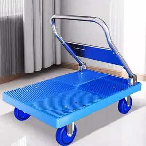 660g Lightweight Foldable Hand-Pulled Trolley Trailer-Pulling Moving Flatbed Courier Trolley For Home Pick-Up