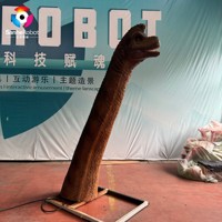 Modèle de dinosaure Brachiosaurus réaliste avec cou animatronique, taille réelle, pour exposition dans les parcs à thème et les musées