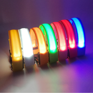 Venta caliente de alta Visible <span class=keywords><strong>Super</strong></span> brillante Durable USB intermitente Led collares de perro Led Collar de perro recargable - Product Image 3