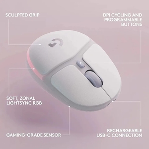 Souris de jeu ergonomique professionnelle RGB <span class=keywords><strong>G705</strong></span> originale en promotion, 8200 DPI, programmable, 6 touches, sans fil - Product Image 6