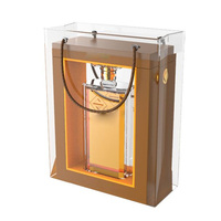 Boîte-cadeau en bois de parfum de luxe couvercle transparent pour parfum 50ML emballage de boîte de parfum vide avec certificat SABRE