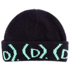 Hengxing produce cappelli a cuffia con polsino in maglia invernale di alta qualità con logo Jacquard personalizzato - Product Image 2