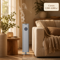 Diffuseur de parfum biphasique sur pied en aluminium, 1500 ml, 2500-4000 m³, double commande, télécommande WiFi, 15W, CE FCC, pour maison et hôtel