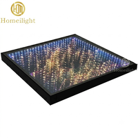 Lumières DJ portables étanches RGB 3-en-1 50x50cm 60x60cm, Piste de danse numérique 3D effet miroir étoilé pour mariages et fêtes