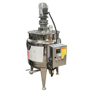電気304ステンレスダブルジャケット加熱混合タンク機械ホモジナイザーミキサー化粧品 - Product Image 3