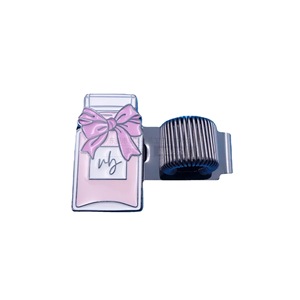 Cartoon Zinc Alloy Pen <b>Clip</b> With Pink <b>Bow</b> Design For Stationery And Business Gifts - Product Image 5
