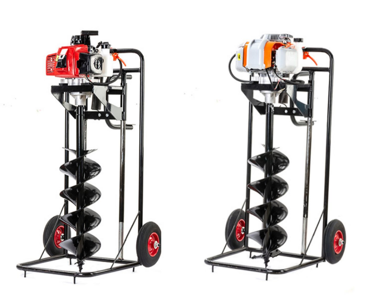 Portable Orchard Fertilization Piling Hole Digging Machine Hand-Push Ground Drill for Tree Planting Tools