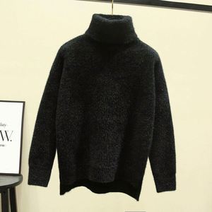 Nouveau pull tricoté uni épaissi, anti-rides, respirant, décontracté, avec logo frontal, pour l'automne, style polyvalent - Product Image 5