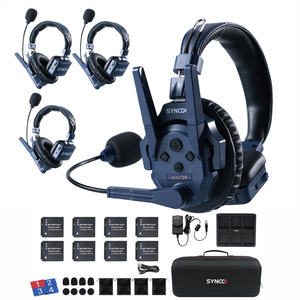 ระบบอินเตอร์คอมไร้สาย <span class=keywords><strong>SYNCO</strong></span> XTALK Master สำหรับผู้ใช้ 4 คน ชุดหูฟังไร้สาย 2.4GHz ไมโครโฟน เชื่อมต่อแบบไม่ต้องใช้มาสเตอร์ ความหน่วงต่ำ 45ms - Product Image 1