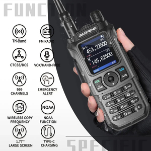 Walkie Talkie Baofeng Uv-21 Pro <span class=keywords><strong>de</strong></span> 999 Canales, Alta Potencia, Doble Banda, Tipo-C, Impermeable, Intercomunicador, Radio Amateur para <span class=keywords><strong>Caza</strong></span> - Product Image 4