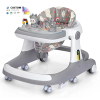 Trotteur Bébé Pliable 3-en-1 avec Siège, Aide à la Marche et à l'Apprentissage, Vente en Gros, OEM