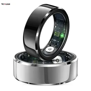 TKYUAN OEM inteligente Android impermeable dedo anillo inteligente rastreador de sueño táctil Fitness Tracker salud 2024 hombres anillo inteligente