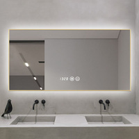 Miroir de Salle de Bain Intelligent et Luxueux avec Éclairage LED, Détection d'Induction, Bluetooth et Anti-Buée