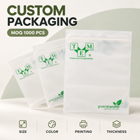 Sacs refermables compostables de luxe personnalisés pour l'électronique, emballages pour étuis de téléphone portable, sacs en plastique transparent biodégradables refermables