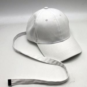หมวกแก๊ปปีกโค้งสีดำขาวขายส่ง ปักโลโก้ตามสั่ง สายยาวปรับได้ - Product Image 3