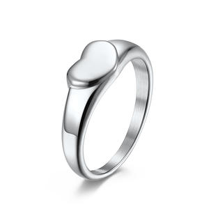 Heart-Shaped Titanium Steel <b>Ring</b> For Women Gold Rose Gold Steel Color Gift Jewelry K-R557 - Product Image 5