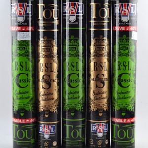 <span class=keywords><strong>RSL</strong></span> CLASSIC Bádminton Green Barrel, Volantes de Pluma de Ganso de Grado Competitivo, Base de Corcho Totalmente Natural, Paquete de 12 para Tenis - Product Image 1