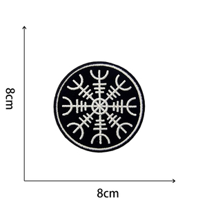 สัญลักษณ์ไวกิ้งนอร์ดิก Runavin เข็มทิศปักขวัญกำลังใจตะขอและห่วงป้ายปลอกแขนแพทช์ - Product Image 6