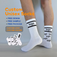 Chaussettes de sport personnalisées de haute qualité en coton, respirantes, tricotées, design durable, pour l'automne