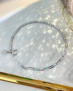 Bracelet ajustable Xinfly en or pur 18 carats avec demi-chaîne tennis et diamant de 0,50 ct - Product Image 3