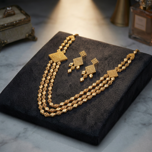 Collares de Latón Chapado en Oro de 14K, 18K y 24K al por Mayor, Estilo Dubái, Conjunto de Joyería Larga, Diseño Tradicional Turco - Product Image 2