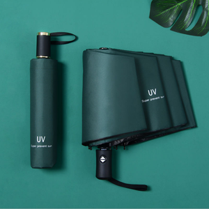 Paraguas Plegable de Tres Secciones de 21 Pulgadas con Revestimiento Negro, Personalizado con Impresión, Totalmente Automático y Resistente al Viento, Regalos Empresariales, Gran Venta QX - Product Image 3