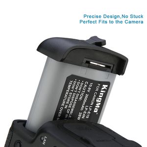 KingMa-LP-E19 2600mAh LP-E4Nバッテリー (2パック) およびCanon EOS 1Dx Mark II、1Ds Mark III、1D MarkIVカメラ用デュアル充電器キット - Product Image 5