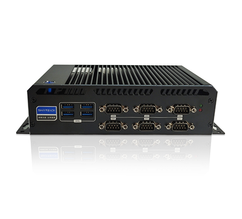 Заводская цена 6 RS232 COM 2 LAN 2HD-MI 8 USB поддержка DIN RAIL Промышленный мини -ПК