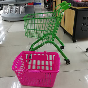 클래식 스타일 장바구니 플라스틱 트롤리 슈퍼마켓 - Product Image 5