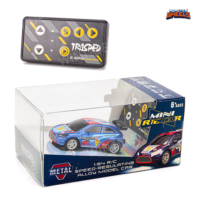 MONSTER WHEELS 2.4GHz 1/64 Mini Remote Control Drift Car Hobby RC Cars Toy Model Gift for Adults Kids Boys