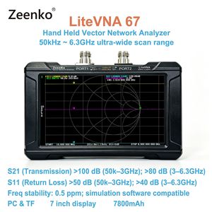 Analyseur de réseau vectoriel Zeenko LiteVNA-67 6 GHz, écran 7 pouces, analyseur d'antenne HF/VHF/UHF pour les tests ondes courtes MF/HF/VHF L1002 - Product Image 5
