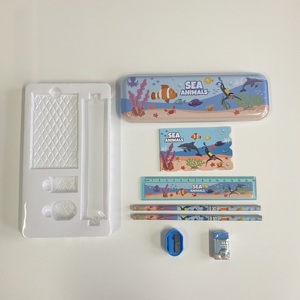 Bán buôn tùy chỉnh tự làm văn phòng phẩm thiết lập trở lại Trường Học Nghiên cứu thiết lập thế giới động vật bảy miếng - Product Image 5