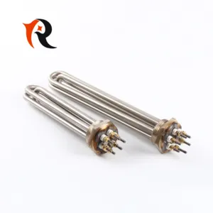 220v 380v Stainless Steel Industrial Electric Heating Element Immersion Tubular Heater For Water