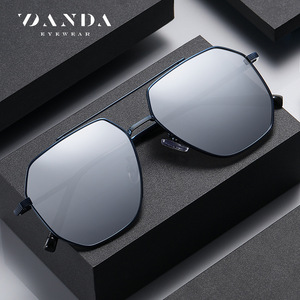 Danda Sunglasses JS8537 Metal <b>Frame</b> Blue Mirror Lens UV400 Protection Unisex - Product Image 4