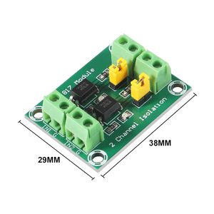 PC817 <span class=keywords><strong>2</strong></span>通道光耦隔离板电压转换器模块3.6-30V光电集成电路，面向目标受众 - Product Image 1