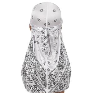 Factory Wholesale Long Tail Cap Satin <strong>Durag</strong> Custom Design Printing Logo <strong>Silk</strong> <strong>Durag</strong> - Product Image 4