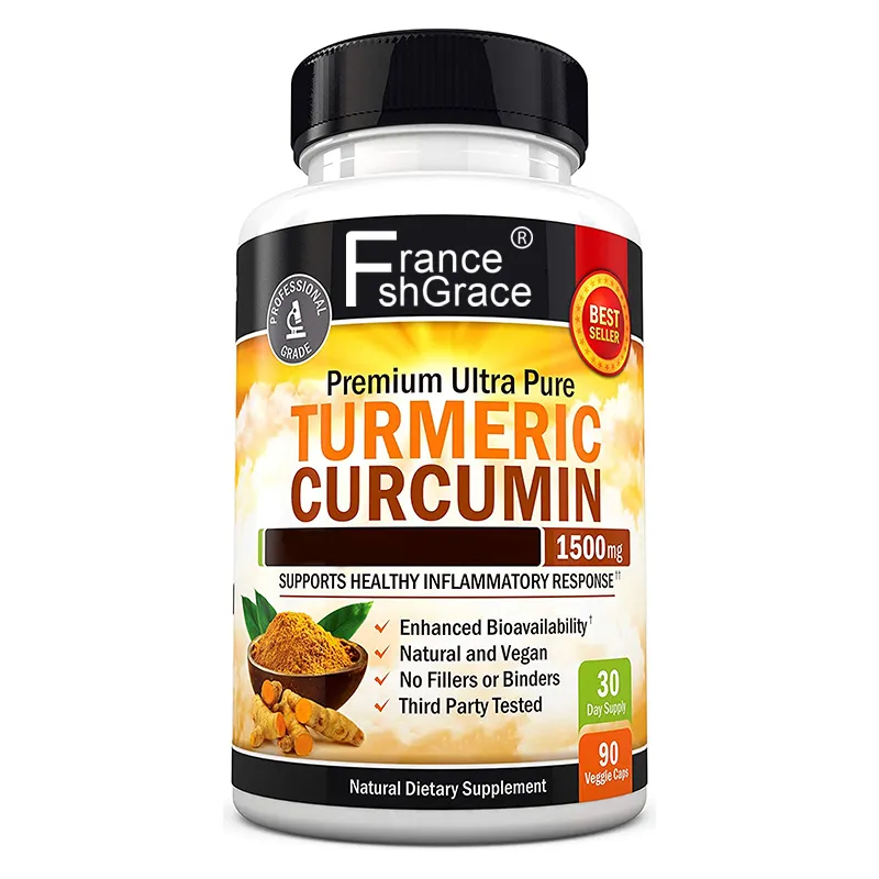 Oem Premium Ultra Pure Turmeric Extract Curcumin Powder Capsules Supports Healthy Joint And Muscle