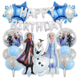Globos Temáticos de <span class=keywords><strong>Elsa</strong></span> y <span class=keywords><strong>Anna</strong></span>, Decoración para Baby Shower, Decoraciones para Fiestas de Cumpleaños de Niñas, Globo de Aluminio con Copos de Nieve de <span class=keywords><strong>Olaf</strong></span> - Product Image 1