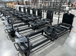 سرير أساسي كبير جدًا وعريض جدًا معدات مصلح بيلاتيس احترافية آلة مصلح تجارية من الألومنيوم كاما دي بيلاتيس - Product Image 4