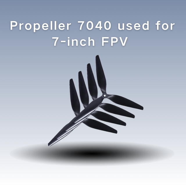 High Quality Carbon Fiber Nylon FPV Propeller 7 Inches 7X4.5X3 7040 Three-blade RC Propeller for Drones Accessories