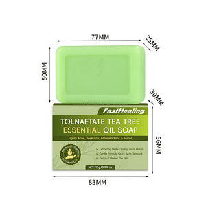 Savon artisanal à l'huile essentielle <span class=keywords><strong>d</strong></span>'arbre à thé avec base de savon pour le nettoyage du visage et du corps Combat l'acné Type de peau universel - Product Image 5