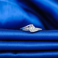 En stock, bague en argent sterling 925 à double couche, courbée et enveloppante, bijoux classiques pour mariage, fiançailles ou cadeau de fête