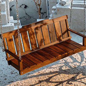 HR أرجوحة خشبية صلبة حديثة مضادة للتآكل لعامل حديقة شرفة الفناء في الهواء الطلق - Product Image 3