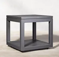 CAPRI Meubles classiques bon marché Prix d'usine Table à thé Table d'appoint carrée d'extérieur en aluminium enduit de poudre fabriqué à la main imperméable