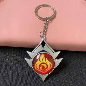 Jeu Genshin Impact Vision Lnazuma Ganyu Keqing Wendi Xiao porte-clés lumineux 7 éléments armes oeil <span class=keywords><strong>de</strong></span> dieu Original jouet porte-clés - Product Image 4