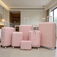 Ensemble de 6 valises rigides en PP, design durable, roues silencieuses, tendance, pour un voyage facile – Vente en gros fabricant