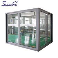 Porte coulissante en aluminium et verre transparent, matériau de construction Standard AU/NZ/états-unis, livraison gratuite