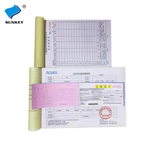 Sunkey Custom Sales Order Book Quittung rechnung 1 2 3 4 5 6 Lagen 9,5x11 Zoll NCR Computer Continuous Carbon less Paper