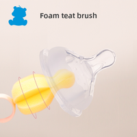 Lot de 5 brosses de nettoyage de bouteilles d'eau et de lait en silicone et PP