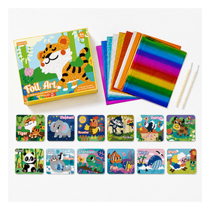 Bulk Foil Painting Kit Kids <b>Magic</b> Picture Canvas Craft <b>Set</b> Grip Strength Training Classroom Holiday Giveaway Gift - Product Image 1